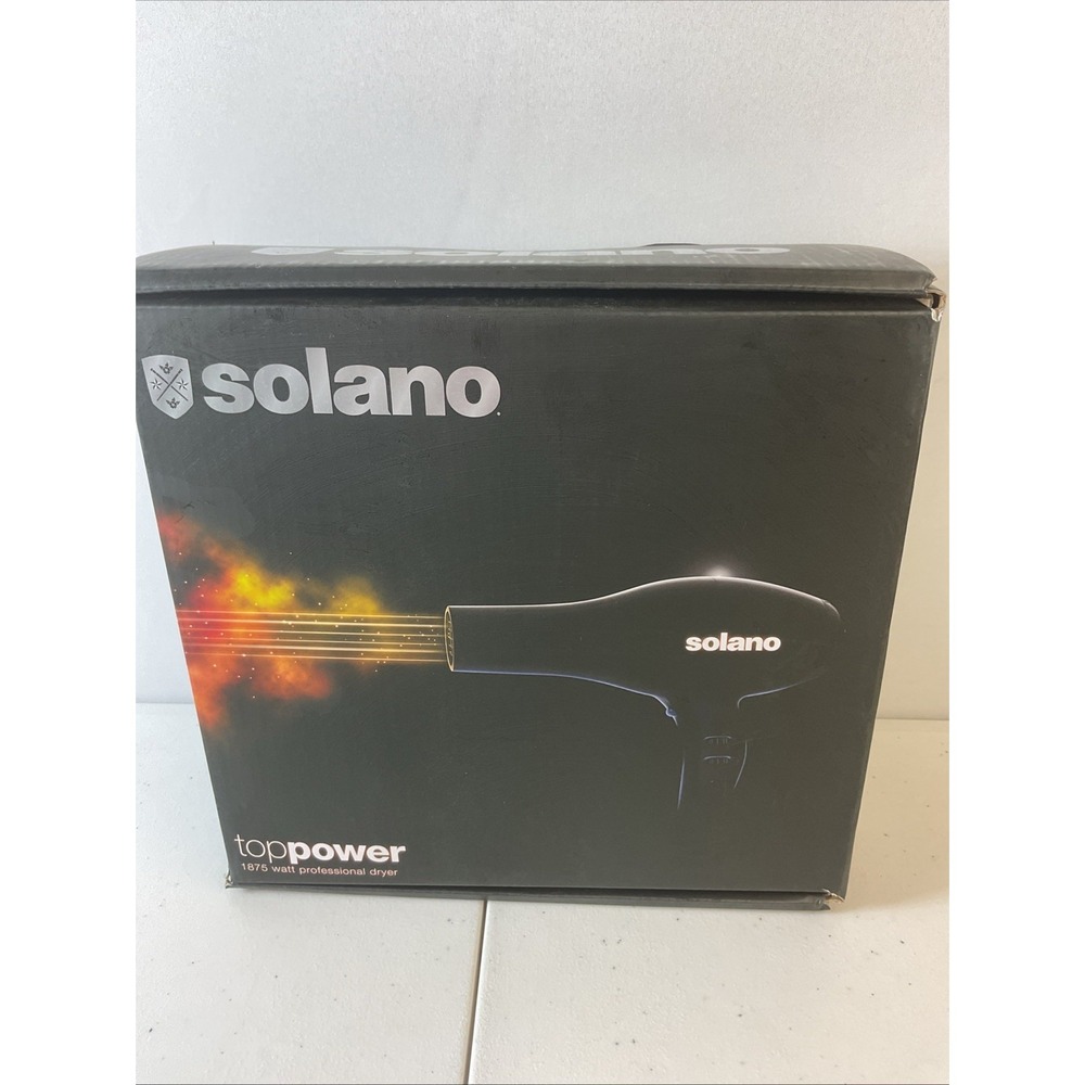 New Solano 3200 Top Power 1875 watt professional hair dryer Black